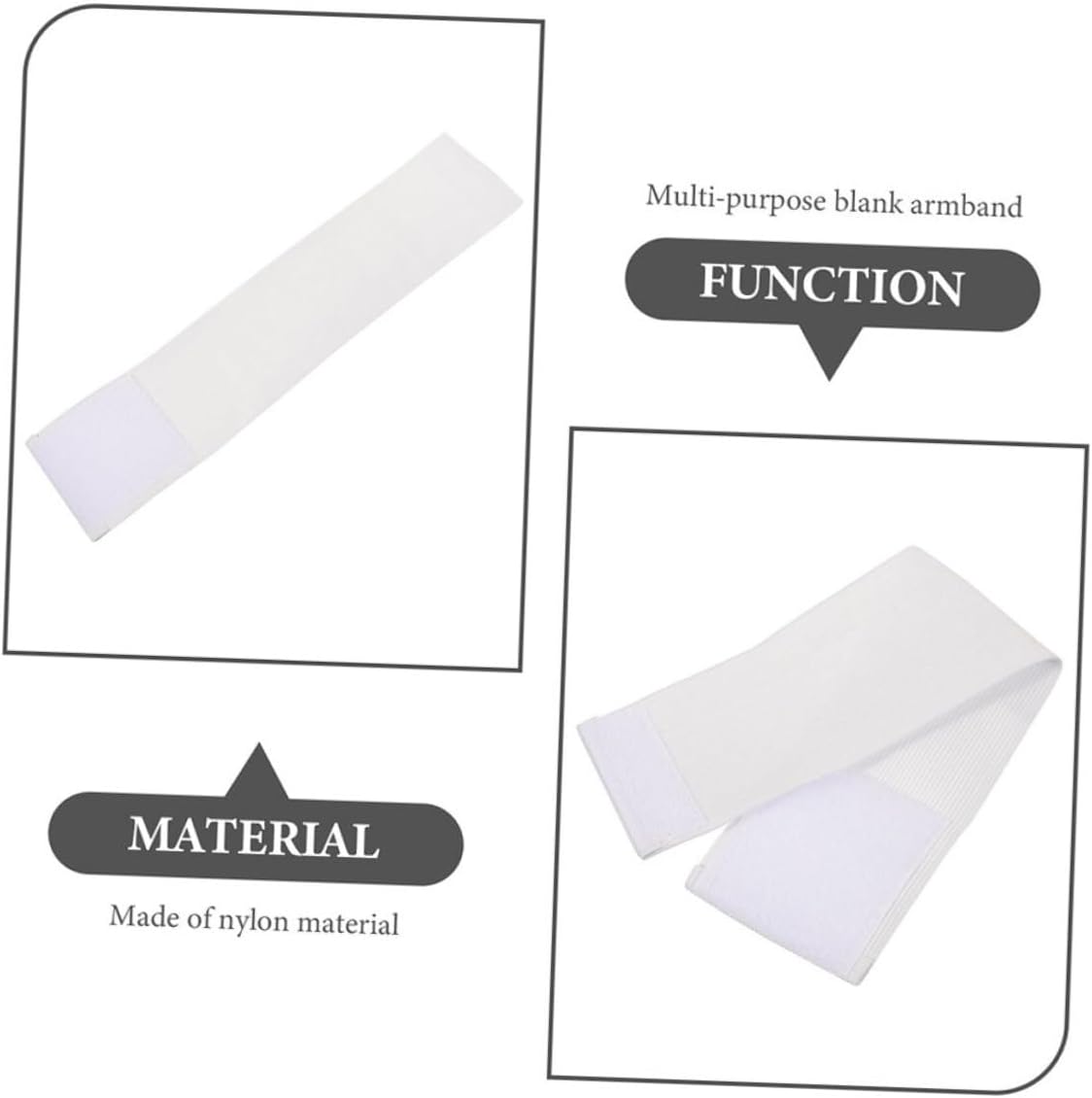 2pcs Blank Captain Armband for Football Rugby Basketball DIY Sports Arm Band for Lightweight and Portable Sports Accessory