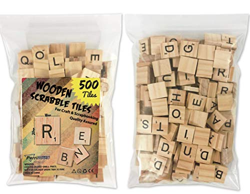 500 piezas fichas de madera para Scrabble