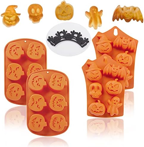 Set of 6 Silicone Donut Molds and Set of 12 3 Inch Baking Cups, 6 Pack of Non Stick Food Grade Silicone Pans, Reusable Cake Baking Molds for Bagel and Doughnut Tray