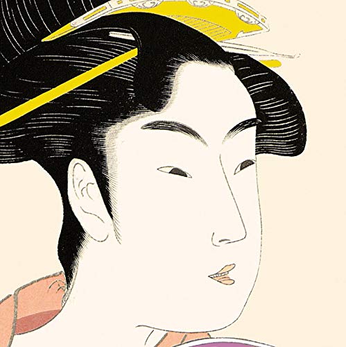 日本の名画 浮世絵 美人画 団扇 絵画 喜多川歌麿 喜多川歌麿作 浮世絵 美人画 扇屋花扇