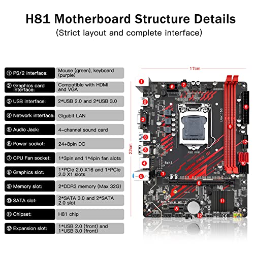 Machinist H81 Lga 1150 Motherboard With 256Gb Ssd Internal Solid State M.2 2280 Ngff 500Mb/S 3D Nand Tlc Ahci Sata 3.0 6Gb/S Intel 4Th Gen Desktop Pc Gaming Motherboard Pcie 2.0 Max 8Gb/S #TOP5