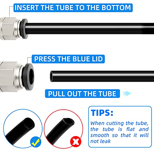 ERGAOBOY 10 Pz Maschio Stragiht 6mm Tubo OD x 1/4...