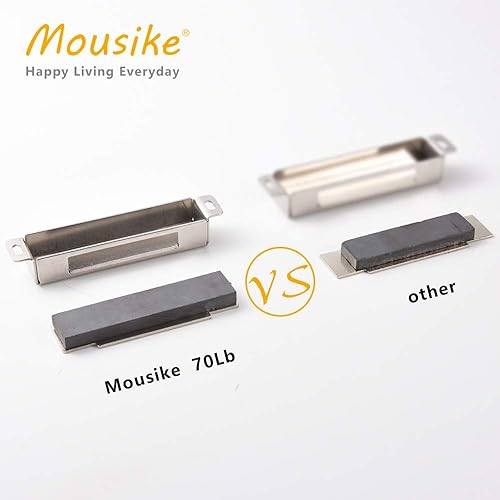 Miniatura 3 de Mousike Cierre magnético para puerta, 70 libras de acero inoxidable para puerta de gabinete con fuerte magnético para armario de cocina, armario,