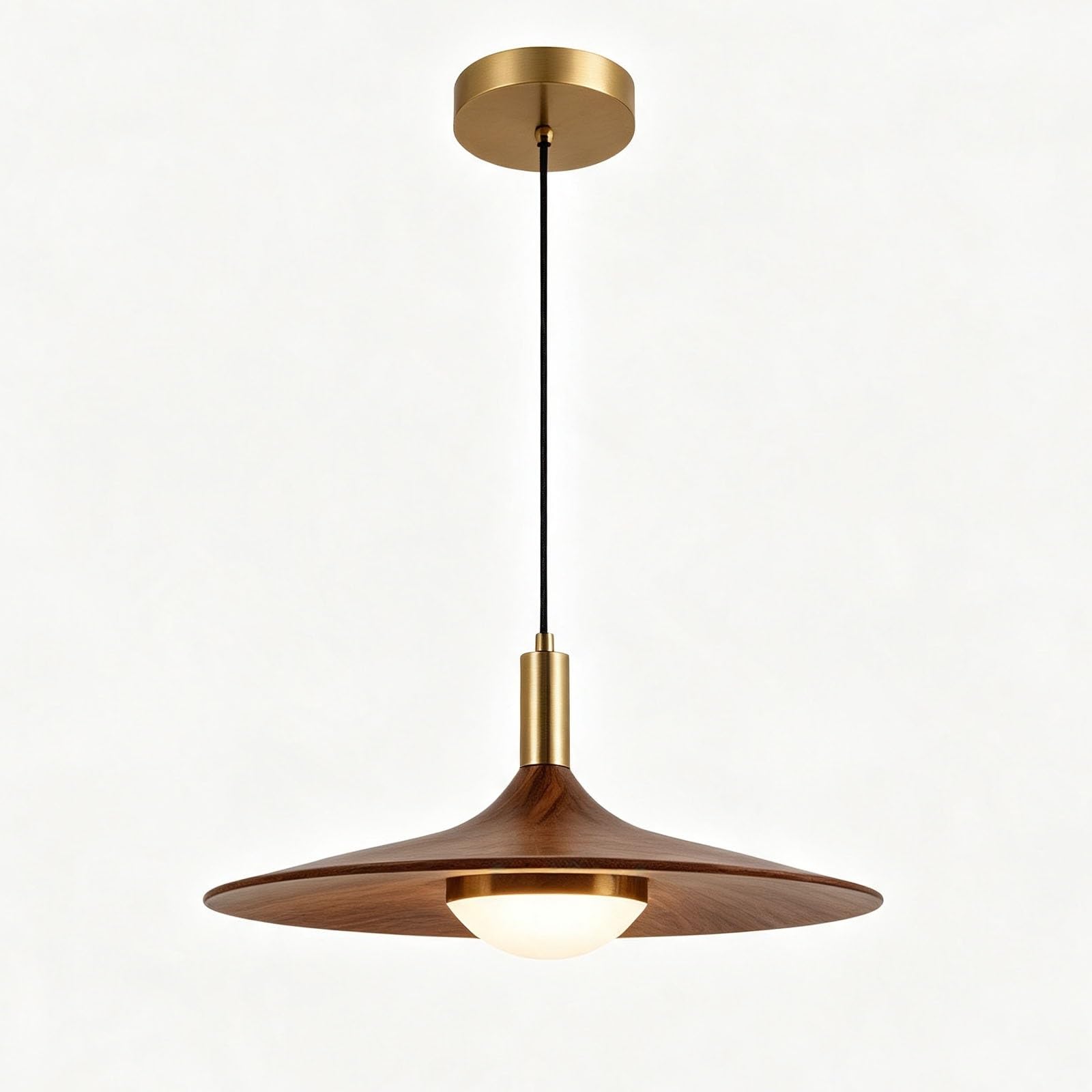 LUOYAOB Dimmable Pendant Light Wood Grain Pendant Lamp Modern Fixture