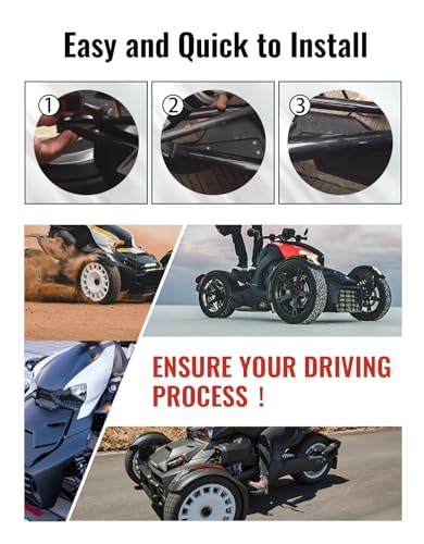Image of Splash Guard for Can Am Ryker, Plastic A-Arm Protectors Guards Kit Front Splash Guard Protectors for Can Am Ryker 900 600 Sport & Ryker Rally All Modes Accessories (2PCS, Replace #219400817)