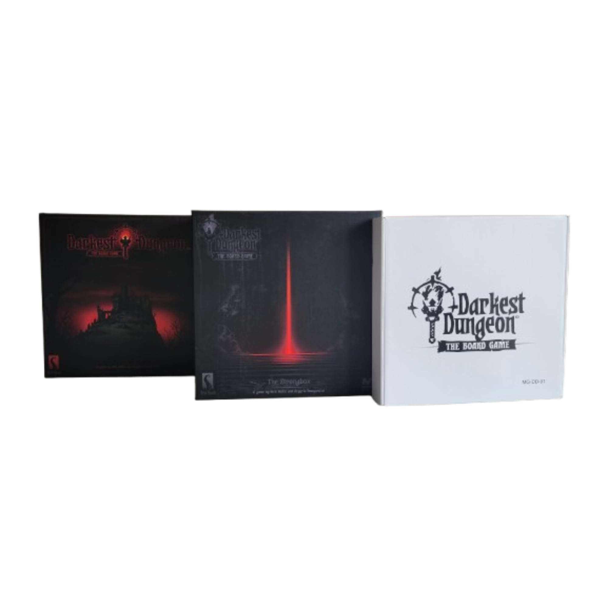 Générique Darkest Dungeon VF Jeu de Société Coopératif, 1-4 Joueurs, Base + Figurines, 138 Figurines en Plastique, Cartes et Composants, Version Française