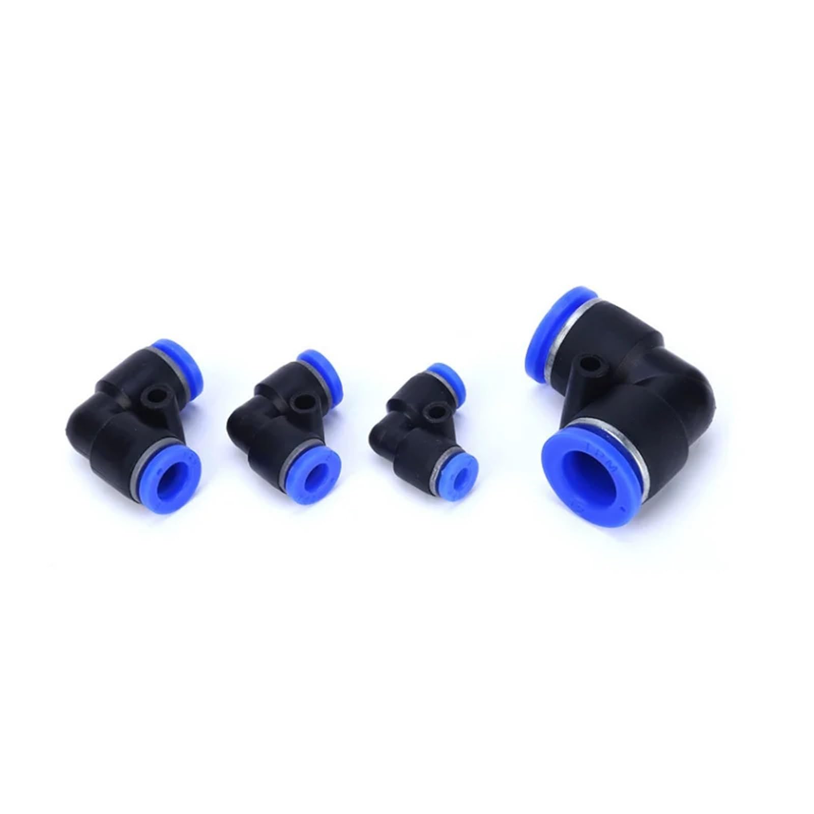 100 unidades/paquete de racores neumáticos serie PV, 4, 6, 8, 10 y 12 mm de diámetro exterior, tipo L, for tubos de flujo rápido, conectores neumáticos de plástico.(PV12 OD 12MM)