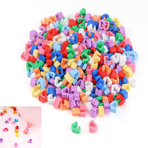 200 Stück Ballon Knotenhilfe, Ballonverschlüsse, PVC Luftballonverschlüsse, Farbe Luftballon Schnur, für Balloons, Helium Balloon, Ballonband, Ballon Halter, Hochzeit, Luftballons Girlande