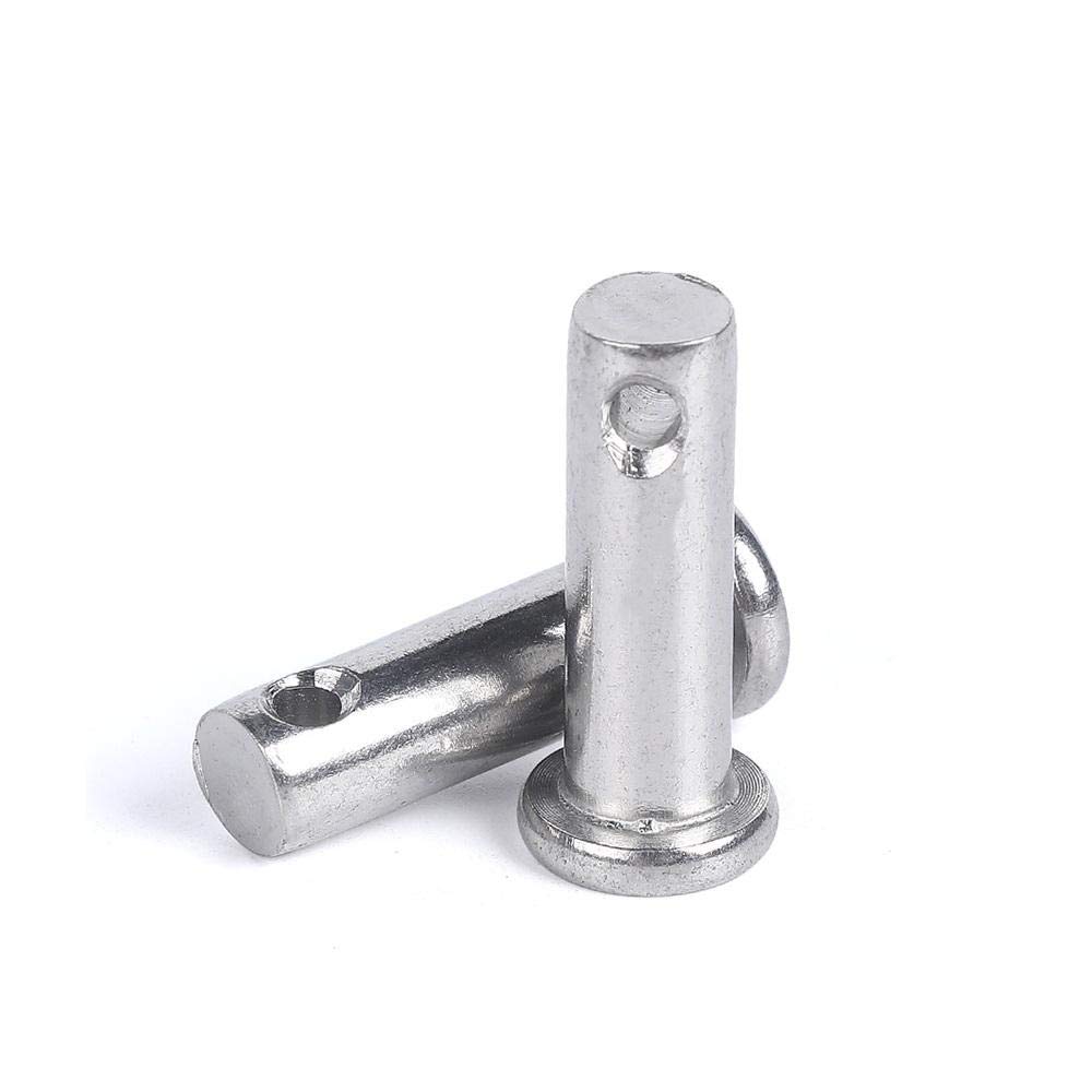 Set 2 Pezzi Perni M30 A Testa Piatta In Acciaio Inox 304 – Lunghezza 30-120 Mm, Resistenti Alla Corrosione!