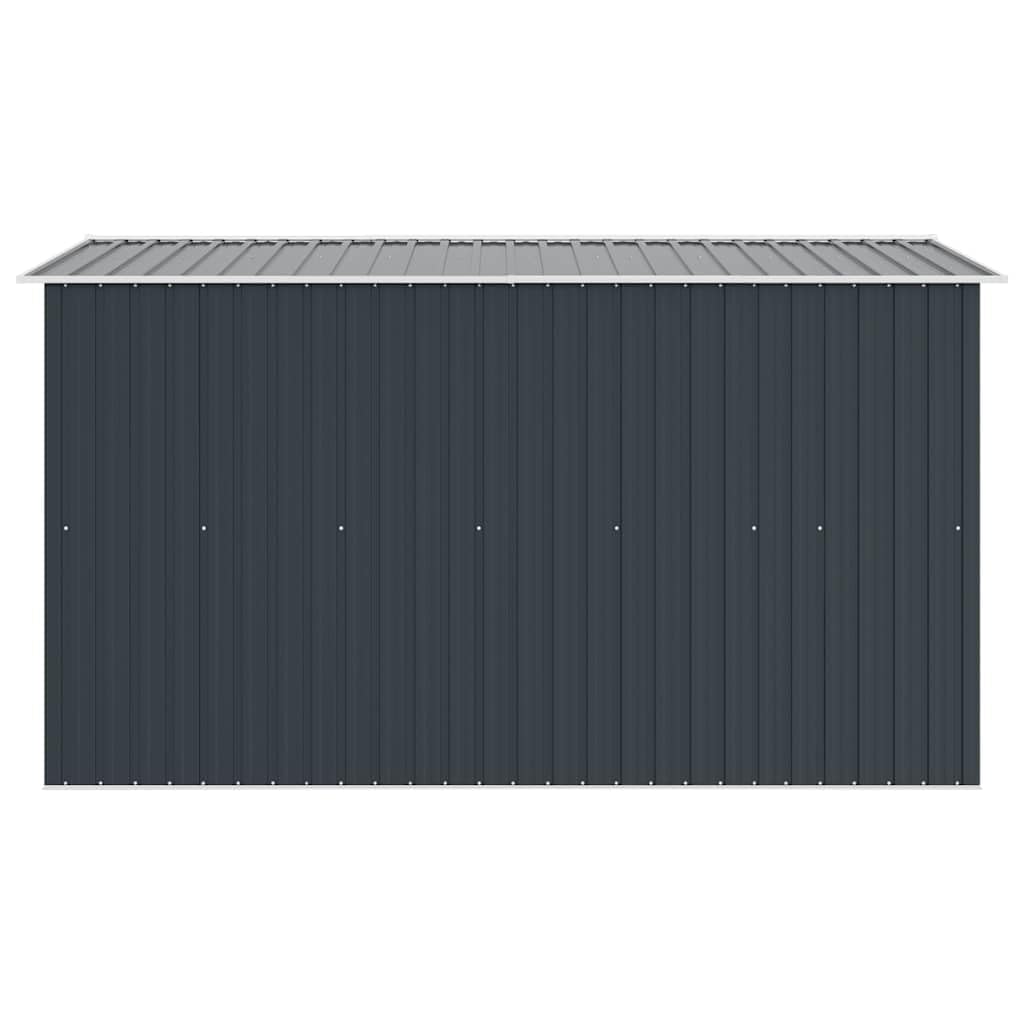 Gerätehaus Geräteschuppen Gartenhaus Garten Schuppen Metallgerätehaus Wetterfester Gartenschuppen für Fahrrad & Gartengeräte 257x298x178 cm Metall Anthrazit