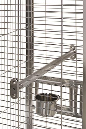 Image of Prevue Pet Products Stainless Steel Playtop Bird Cage, Small