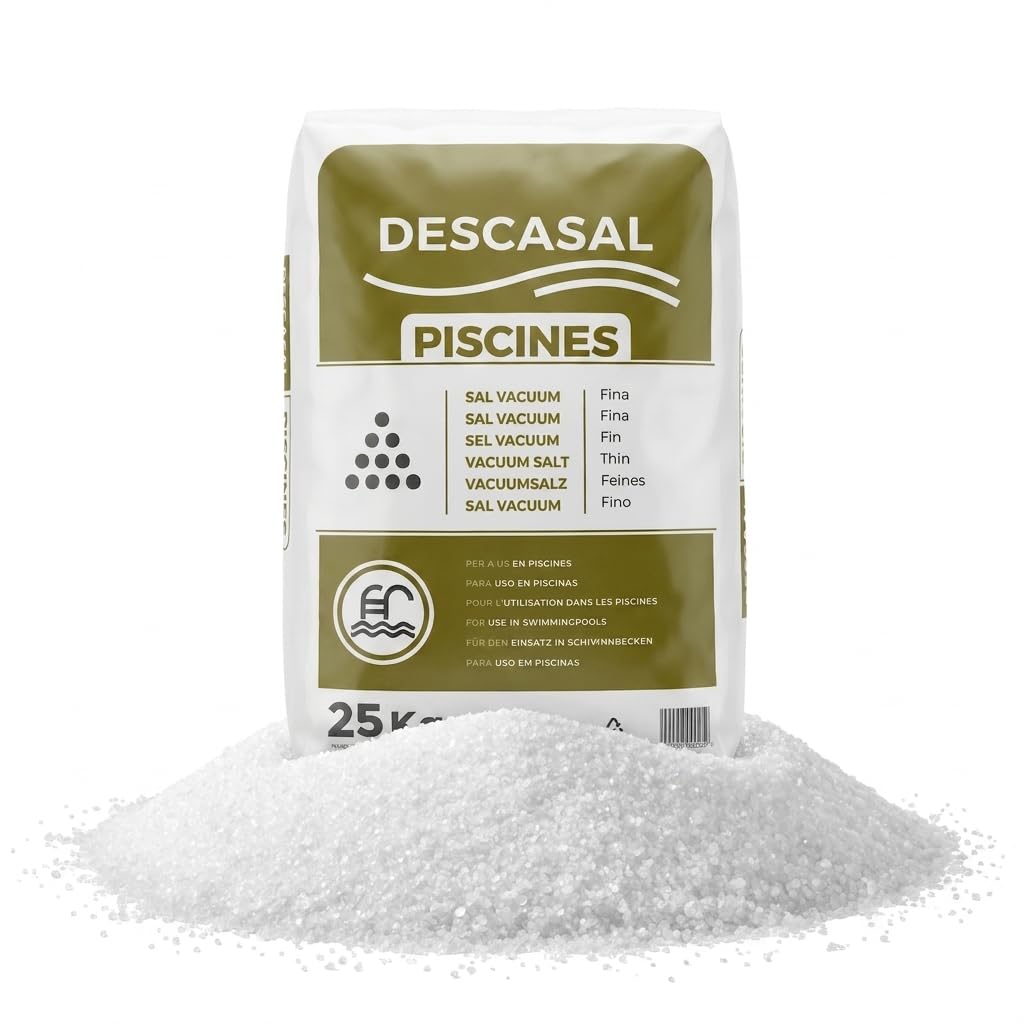 Sal para Piscinas 25 kg | Sal Piscina CLORACION Salina | REMDIMIENTO Alto | Sal Fina Vacuum | Agua Clara EN Piscinas, SPA y JACUZZIS.