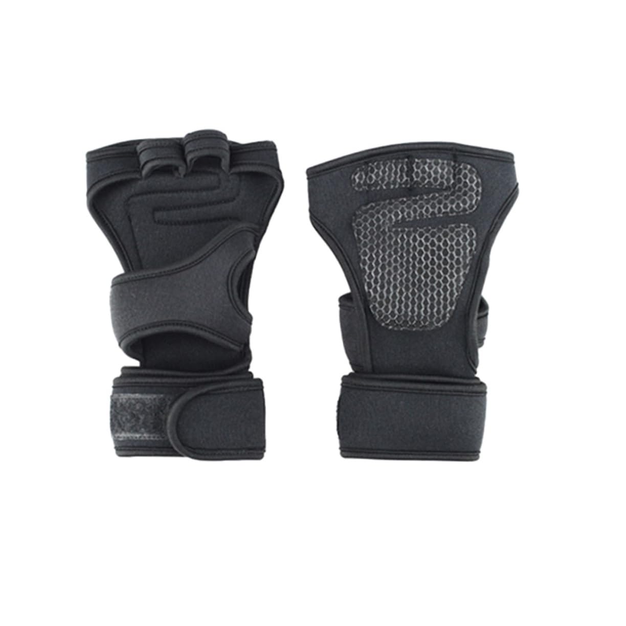 HANABASS guanti da sollevamento pesi guanti fitness Black