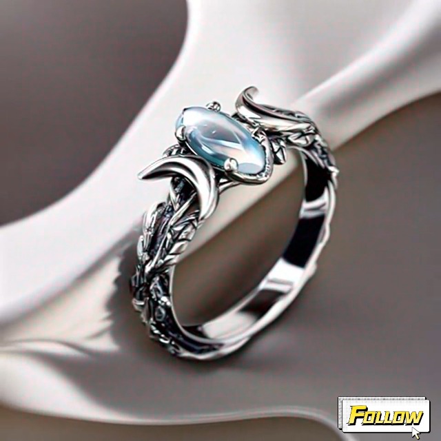 Amazon.com: YILUOCD Vintage Women Bohemian Triple Moon Phase Ring