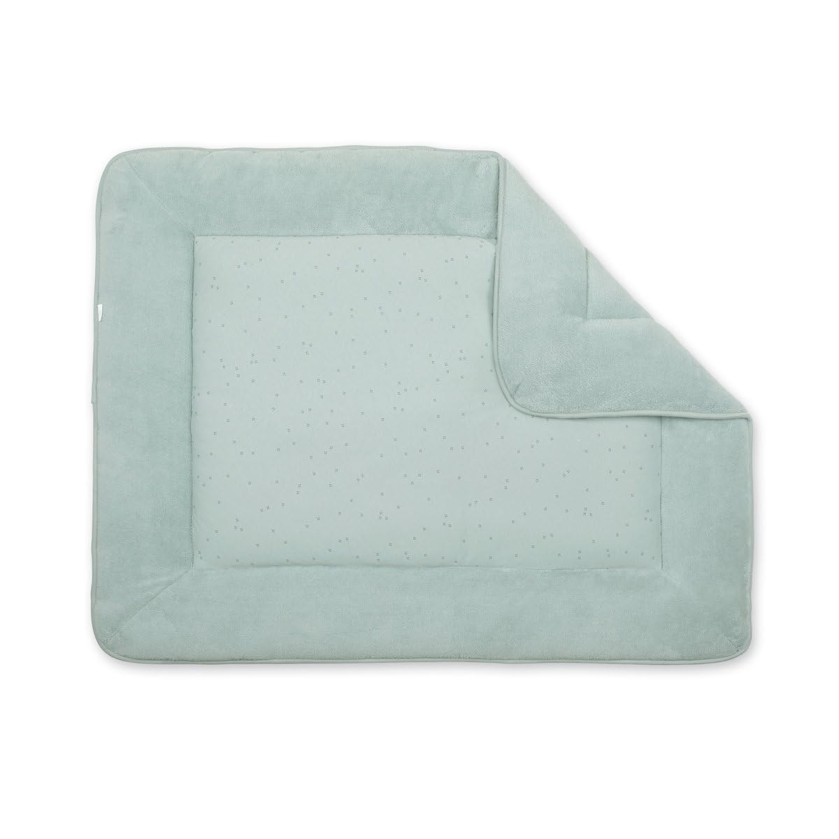BEMINI Tapis de parc pady jersey + bambou mini imprimé celadon vert