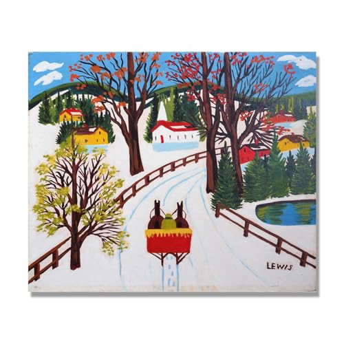 Affiche décoration murale paysage d'hiver et reproductions tableau sur toile