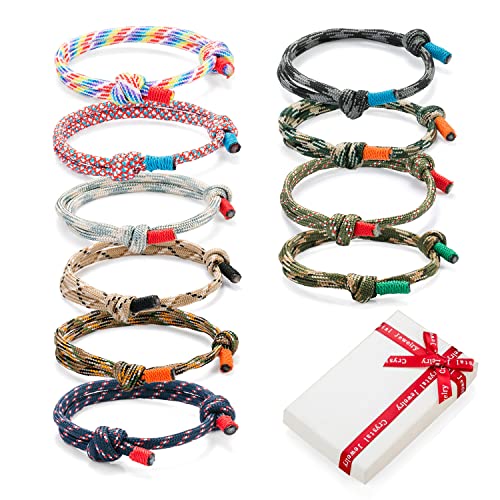 Juego de 10 pulseras trenzadas para hombre mujer, pulsera de surf náutica...