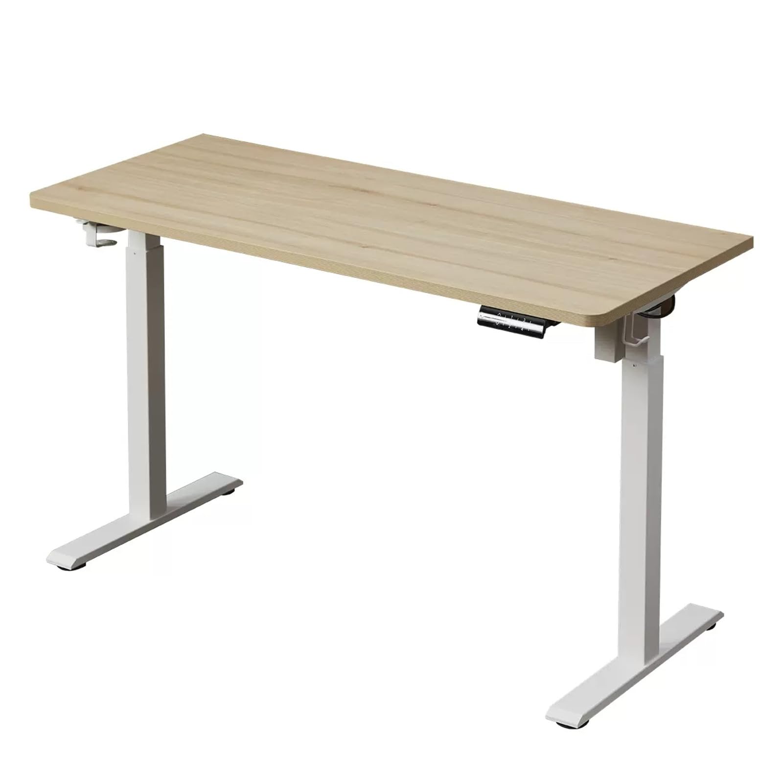 SDdPulse Height Adjustable Electric Standing Desk 120 x 60 cm Ergonomic Home Office Workstation with T-Shaped Metal Stand and Preset Memory