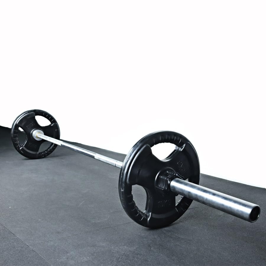 VIOK SPORT Barra Olímpica 2m - 15kg para Musculación - Entrenamiento de Fuerza y Potencia - Carga Máxima 400Lb - Ideal para Gimnasios y Box