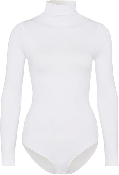 FALKE Kobiety Bielizna Rich Cotton W Bodysuit Miękki Materiał body z długim rękawem 1 Sztuka, Biały (White 2209), M