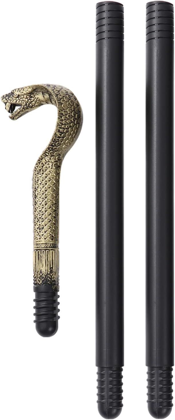 CHICTRY Halloween Pharaoh Cosplay Costume Ancient Egyptian Skull Snake Head Scepter Magic Wand Pharaoh Hat for Themed Party Scepter #6 One Size : Clothing, Shoes & Jewelry