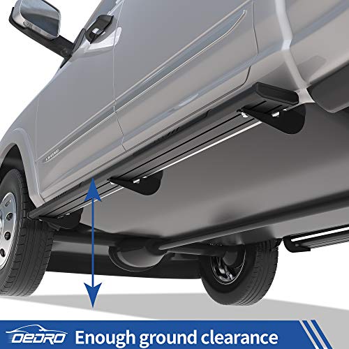 Oedro 6.5" Running Boards Compatible With 07-18 Silverado/Sierra 1500 (Inc. 19 Ld/Limited); 07-19 2500Hd/3500Hd (Double & Extd Cab), Aluminum Side Steps Nerf Bars, Black Textured #TOP5