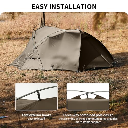 Carpa de camping 4 estaciones para 2 personas Windhike miniatura 6