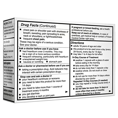 Reliable 1 Laboratories Esomeprazole Magnesium Delayed - Release Capsules Usp 42 Count, 20Mg Best Acid Reducer (3 Bottles, 14 Count/Ea) #TOP2