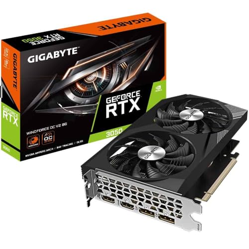 Gigabyte GV N3050WF2OCV2 8GD WindForce OC V2 8G GeForce RTX 3050 8.0GB GDDR6 PCI Express - vue 8