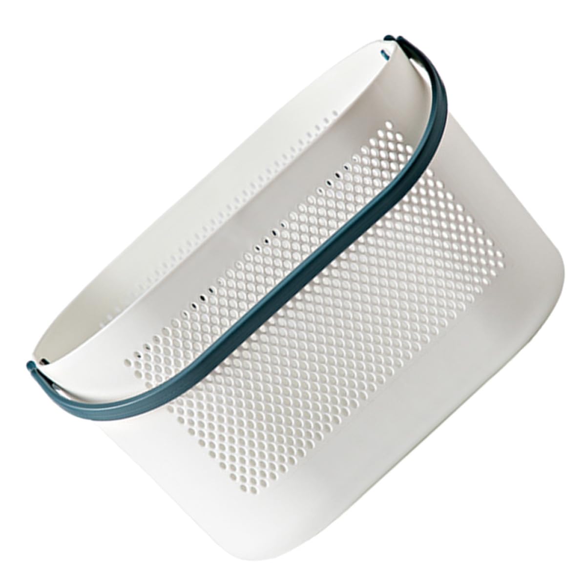 VANZACK Portable Shower Caddy Basket with Handles Small Blue Plastic Storage Organizer for Bathroom and Toilet Mesh Ventilated