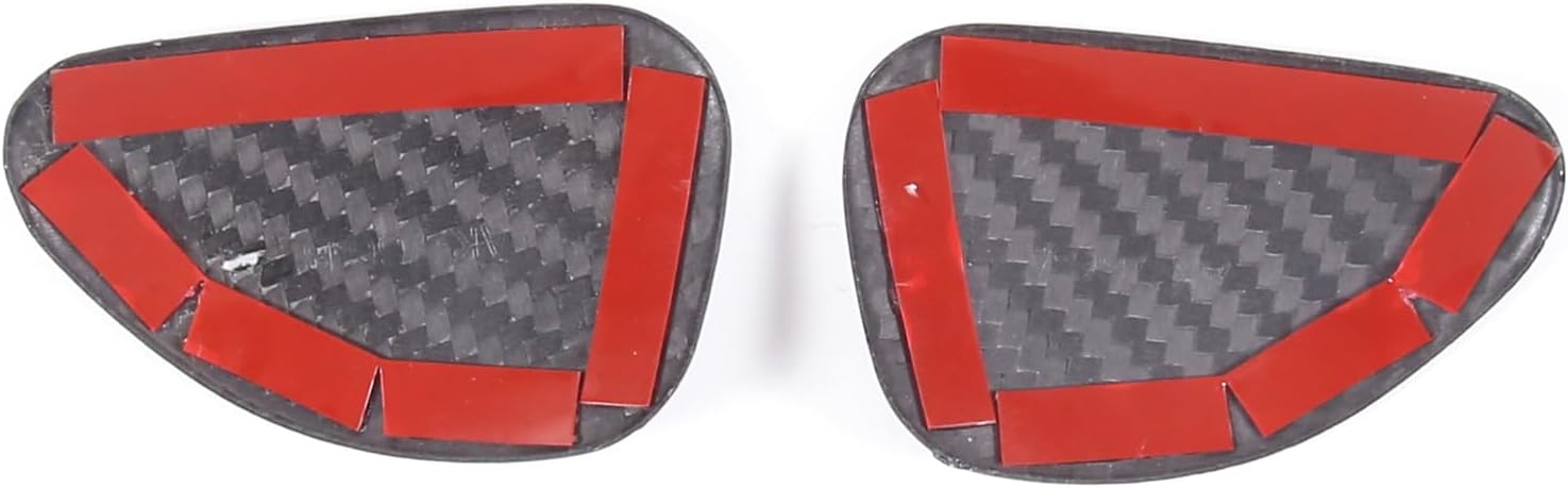 Compatible with Tesla Model 3/Y 2016 2017 2018 2019 2020 2021 2022 Car Seat Belt Decorative Cover,Seat Belt Buckle Protective Cover Trim (Black Carbon Fiber)