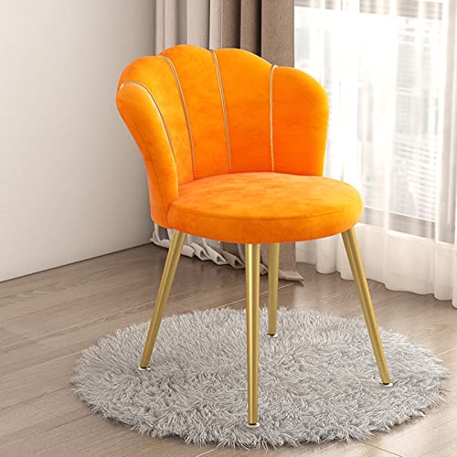 Silla con patas de metal en D y asiento acolchado de tela gris 2