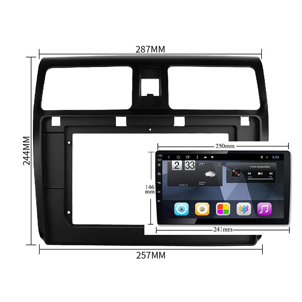 Rama panelu przedniego radia samochodowego, panel samochodowy 20,1 cala, podwójna 2 DIN, osłona radia pasuje do Suzuki Swift 2004-2010, Dzire 2008-2010, panel stereo, deska rozdzielcza, zestaw