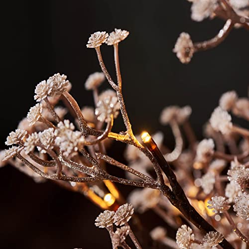 Hairui Artificial Baby Breath Flowers Tree With Lights 5Ft 126Led,Prelit Lighted Gypsophila Twig Tree For Wedding Party Spring Christmas Holiday Decoration Indoor Outdoor Use #TOP1