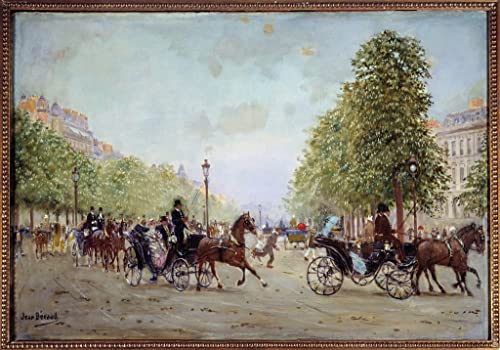 Champs Elysées de Jean Beraud tableau salon pour créer une ambiance parisienne élégante