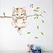 Cartoon Cute Cat On The Tree Branches Wall Decals Removable Kitty Wall Stickers Decor Girls Bedroom Decal Kids Nursery Sticker Bathroom Wall Art Decoration Kitty Decals Cats Wall Sticker
