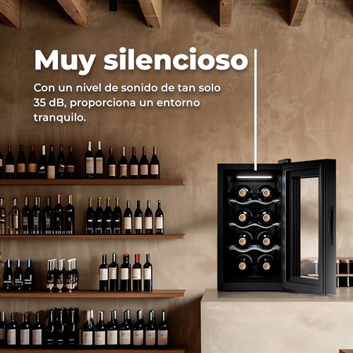 Funcionamiento silencioso del enfriador de vino