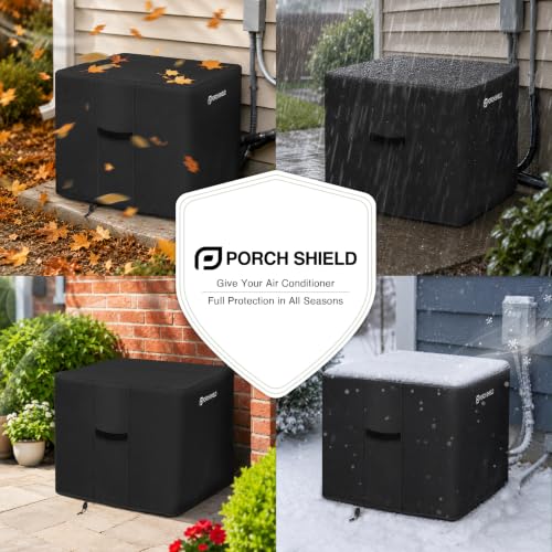 Porch Shield Square AC Cover for Outside 34"L x 34"W x 30"H, Black by Porch Shield - Image 7
