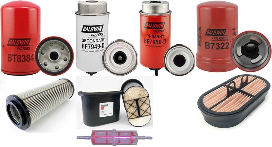 Generic Filter Service Kit for Menzi Muck A81 Mobile with/for John Deere 4045HF285 engine (Kit Part No: Inline FK239923C)