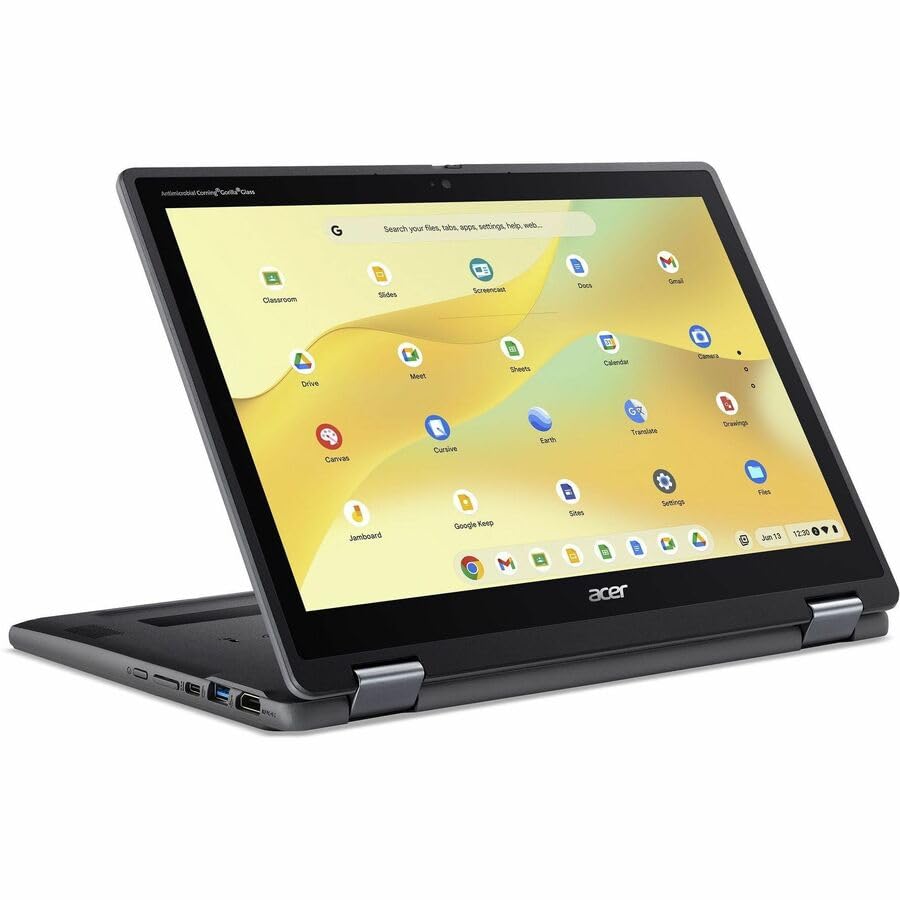 Image of Acer Chromebook Spin 512 R857T R857T-C2Q8 12.2 inch Touchscreen Convertible 2 in 1 Chromebook - WUXGA - 60 Hz - Intel - 8 GB - 64 GB Flash Memory - English (US) Keyboard - Black