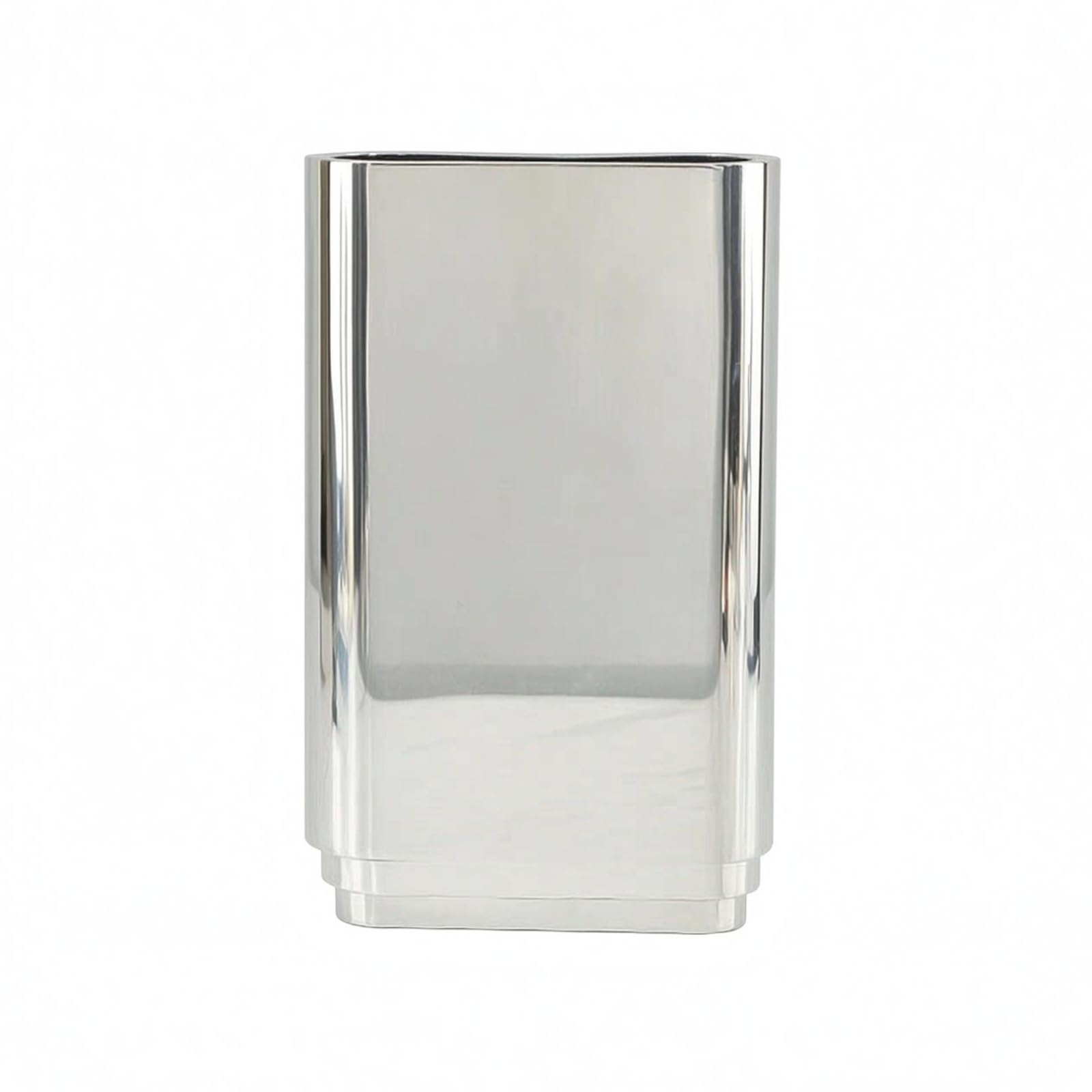 Vase à surface miroir avec ouverture spacieuse pour grands bouquets modernes
