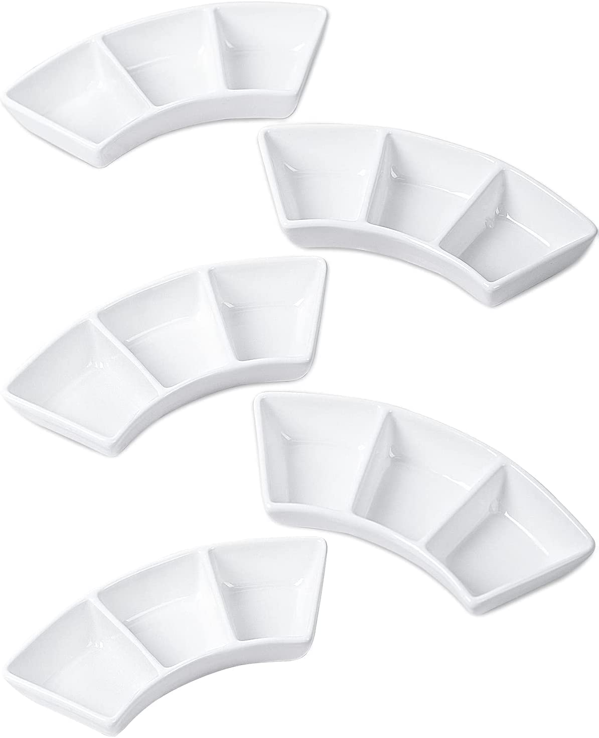 DELLING Large Serving Platter Set 12in White Rectangular Serving Plates