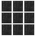 POPETPOP 15pcs Charcoal Cat Litter Box Replacment Filter Hooded Cat Litter Boxes and Pans Carbon Odor Filters Black