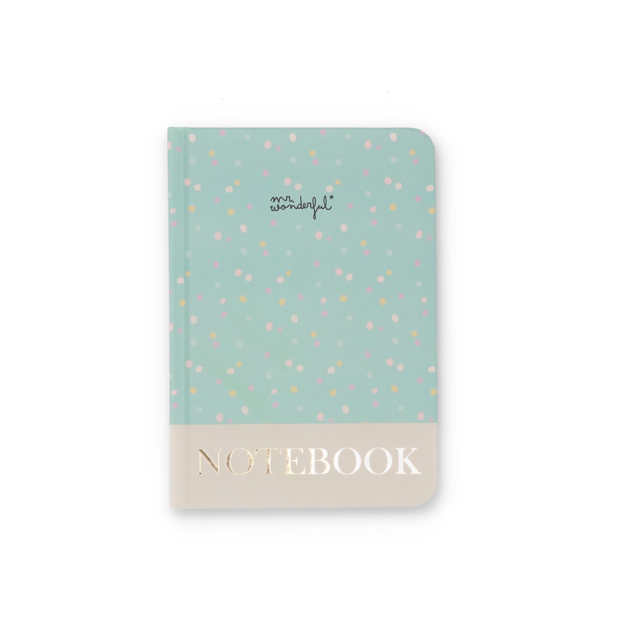 Mr. Wonderful - A6 notebook - Polka dot print - Stitched binding