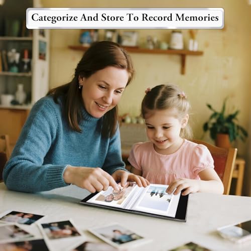 image for EJBLFE Small Photo Album 4x6,Linen Cover Slide-in Mini Photo Album Boo
