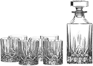 Bar Sets by Royal Doulton Decanter and 6 Tumbler Glasses, Set of 7