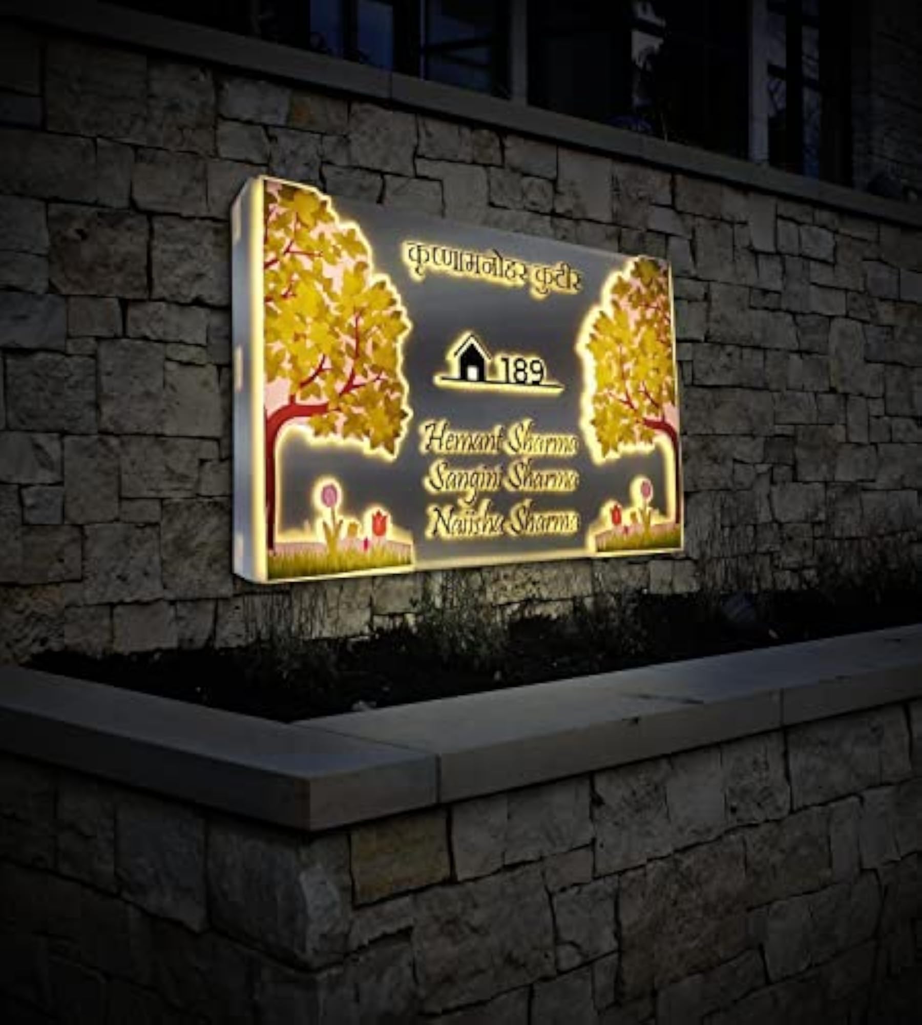 Personalized Waterproof Acrylic LED Name Plate