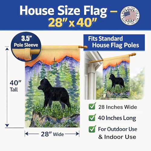 Drapeau Schipperke de qualité supérieure en toile canevas Caroline's Treasures SS8231CHF - 5