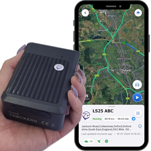 Rechargeable Magnetic GPS Tracker, Car Tracker, Motorbike Tracker, IP67 Waterproof Hidden GPS Tracker Device great for Vehicle Security, Temp/Humidity/Light Sensors, PrePaid SIM and 4+ Years Standby