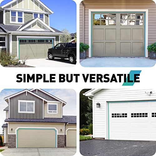 Fcsotsps 36Ft Garage Door Seal Top And Sides-Weatherproofing Garage Door Side Seal Strip,Durable Adhesive Backed Rubber Weather Stripping Garage Door Trim Seal Replacement (White) #TOP6